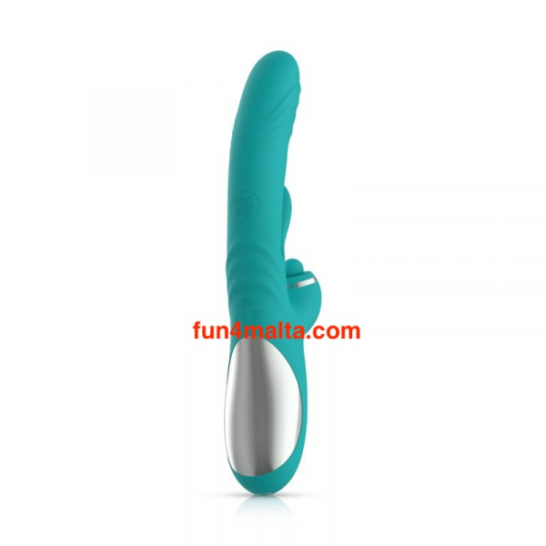 Good Vibes Only - Lisa Thrusting Rabbit vibrator with G-spot stimulator, turquoise